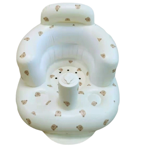 summer infant shower seat Baby Inflatable Seat, Bear Pattern Built-in Inflatable Baby Seat, Baby