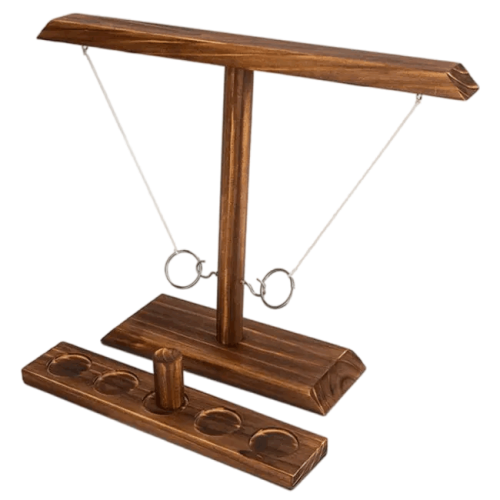 Ring Toss Game, Wooden Table Top Hook Ring Toss Game