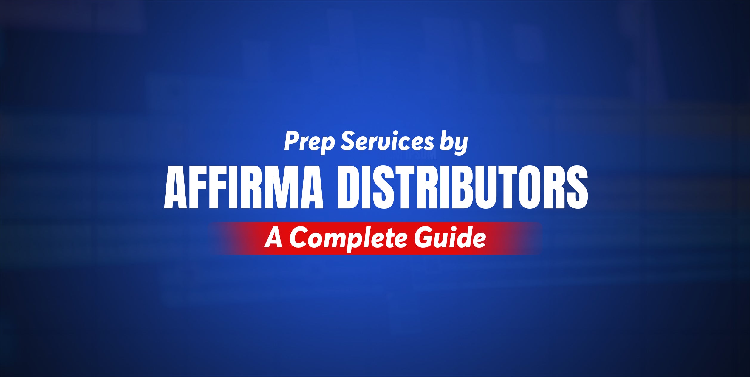 Affirma Algorithm Explaining Affirma Distributers Prep Services | $1/Unit for Effective ...