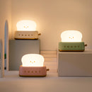 Rechargeable Toaster-Inspired LED Lamp - Charming & Colorful Night Light with USB Charging