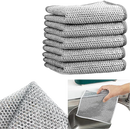 12 PCS Wire Dishwashing Rag Multipurpose Wire Miracle Cleaning Cloths, Wire Miracle Cleaning Cloths Non Scratch Wire Dishcloth and Dishcloths for Kitchen, Wire Dishcloth for Removing Grime