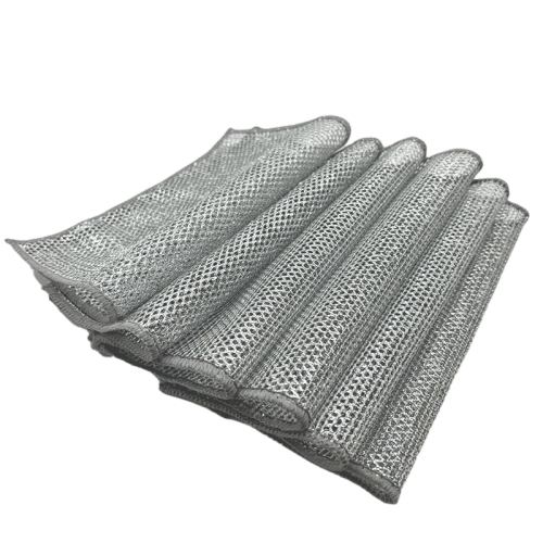 12 PCS Wire Dishwashing Rag Multipurpose Wire Miracle Cleaning Cloths, Wire Miracle Cleaning Cloths Non Scratch Wire Dishcloth and Dishcloths for Kitchen, Wire Dishcloth for Removing Grime