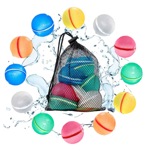 12Pcs Reusable Magnetic Water Balloons for Kids - Endless Summer Fun