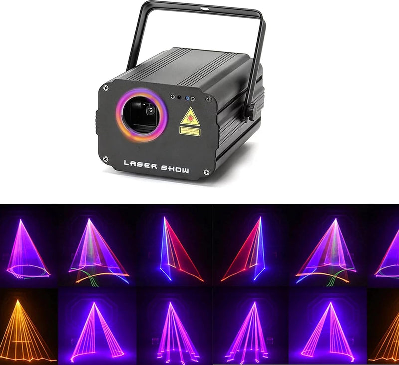 1900-Pattern DJ Laser Party Light – Full Color 3D Animation Stage Projector with DMX & Remote