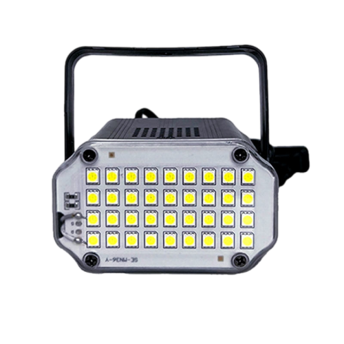 2-Pack Mini White LED Strobe Lights – Sound Activated Party Lighting with Speed Control
