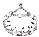 Chrome Pinch Spike Prong Collar - Small