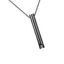 2PCS Anxiety Relief Breathing Necklaces – Stop Smoking & Calming Tool (Black & Silver)