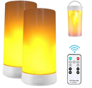 2PCS USB Rechargeable LED Flame Lamps – Remote-Controlled Flameless Lights for Indoor & Outdoor Decor
