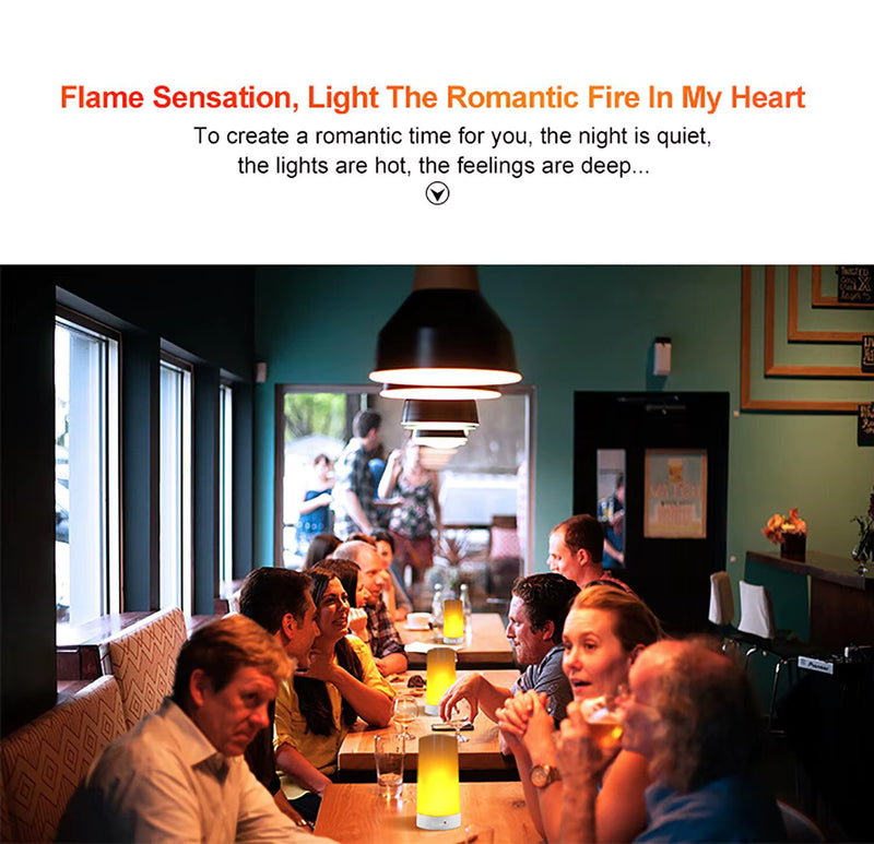 2PCS USB Rechargeable LED Flame Lamps – Remote-Controlled Flameless Lights for Indoor & Outdoor Decor