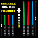 3-Pack Light-Up Toy Swords – Motion FX Sound & Colorful Blades for Kids’ Galaxy Adventures