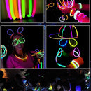 300-Pack Ultra Bright Glow Sticks – Party Favors with Bracelets & Necklaces for Glow-in-the-Dark Fun