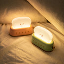 Rechargeable Toaster-Inspired LED Lamp - Charming & Colorful Night Light with USB Charging