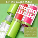 3PCS lip oil Lip Oil Set - Long Lasting Lip Oil Light Lip gloss Set - Glitter Liquid Lip Gloss - Moisturizing Tinted Lip Gloss Lip Plumper Lip Balm - High-Shine【B 3PCS】