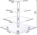 4-Tier Clear Acrylic Cupcake Stand – Holds 50 Cupcakes for Parties & Events