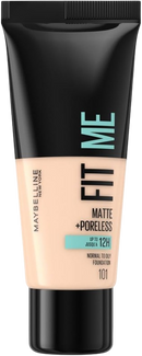 Maybelline Fit Me Matte & Poreless Foundation 101 True Ivory 30ml