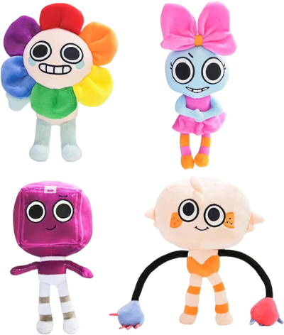 4PC Dandy's World Plush Set – 2025 Horror Stuffed Dolls for Kids & Col