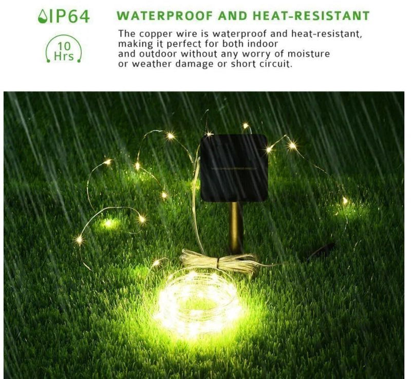 4 Pack Solar String Lights Waterproof Fairy Lights for Outdoor Décor
