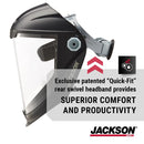 MAXVIEW™ Premium Face Shield - Clear Window - 370 Speed Dial™ Ratcheting Head Gear