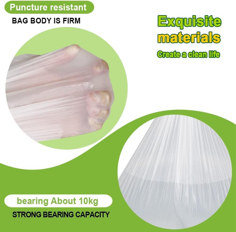 Tall Kitchen Trash Bags Garbage Bags 50 Liters Plastic Trash Can Liners Waste Basket Bin Liners for Home Office Outdoor 160 Counts