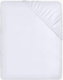 Utopia Bedding Fitted Sheet Double, White - Deep Pocket 14 inch (35 cm) - Easy Care - Soft Brushed Microfibre Fabric - Shrinkage and Fade Resistant - Bottom Sheet