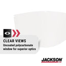 Jackson Safety Replacement Window for MAXVIEW Premium Face Shield Mask - ANSI Z87.1 - Uncoated - Clear Tint