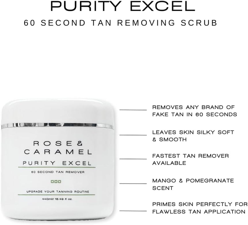 Rose & Caramel Purity Excel 60 Second Fake Tan Remover 440ml