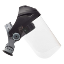 Jackson Safety Lightweight F4XP Premium Face Shield - Mask & Crown with 370 Speed Dial Ratcheting Headgear, ANSI Z87.1, for Work, Grinding, Cutting, Universal Pin Pattern - Uncoated - Clear Tint