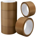 K-MART Packaging Tape, Industrial Duty Brown Parcel Tape 6 Rolls With Low Noise - 48mm X 66m, Secure Sticky Brown Tape For Box Packaging, Moving Boxes, Packing Tape Strong For Moving House (6 rolls)