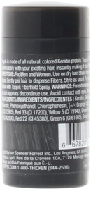 Toppik Hair Building Fibers Powder Black 3g Bottle – Instant Thinning Concealer for Men and Women