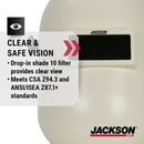 Jackson Safety PL 280 Pipeline Welding Hood - Fixed Front Welding Helmet - Drop-in Shade 10, ANSI Z87.1 - (Multiple Headgear Styles and Colors)