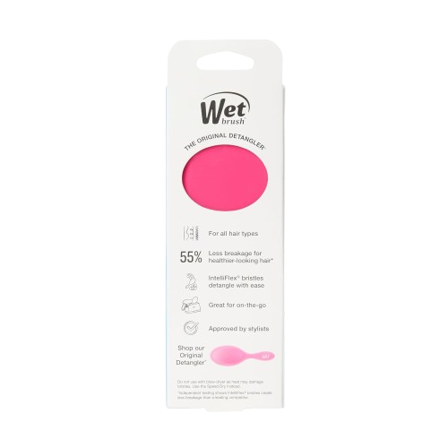 WetBrush Mini Detangler UltraSoft Bristles Travel Perfect Brush Suitable for All Hairtypes Pink