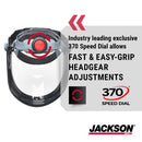 MAXVIEW™ Premium Face Shield - Clear Window - 370 Speed Dial™ Ratcheting Head Gear