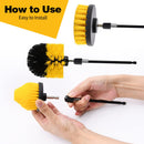 6pcs Drill Brush Attachment Set, 5pcs Scrubber Brushes with 1pcs Extend Long Attachment, Drill Scrub Brush for Cleaning Shower, Tub, Bathroom (6pcs)