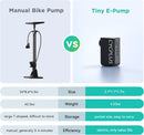 CYCPLUS Tiny Bicycle Pump with Gauge, Max 120 PSI Electric Mini Pump, Auto Stop, with Presta and Schrader Valve for E-Bike, MTB, and Road Bike AS2 PRO(2025 Updated Version)