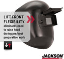 Jackson Safety PL 280 Pipeline Welding Hood - Flip Front Welding Helmet - Shade 10, ANSI Z87.1 (Multiple Headgear Styles and Colors)