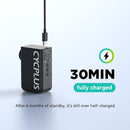 CYCPLUS Tiny Bicycle Pump with Gauge, Max 120 PSI Electric Mini Pump, Auto Stop, with Presta and Schrader Valve for E-Bike, MTB, and Road Bike AS2 PRO(2025 Updated Version)