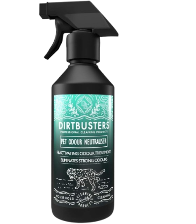Dirtbusters Pet Odour Eliminator Spray, Neutralise Dog & Cat Urine From Carpet & Upholstery, Enzymatic Deodoriser Treatment, Wild Fig and Cassis 500ml
