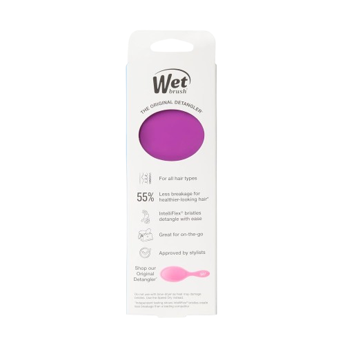 Wet Brush Squirt Detangler Hair Brush with Soft IntelliFlex Bristles Mini Travel Violet Purple