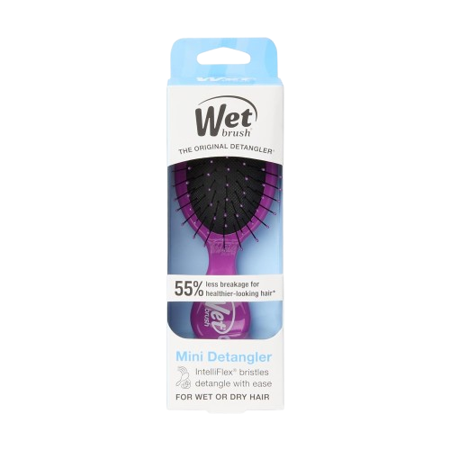 Wet Brush Squirt Detangler Hair Brush with Soft IntelliFlex Bristles Mini Travel Violet Purple