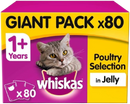 Whiskas Poultry Selection in Jelly, 80 x 100g