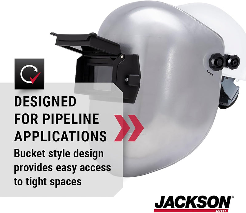 Jackson Safety PL 280 Pipeline Welding Hood FlipFront Welding Helmet - Shade 10, ANSI Z87.1 (Multiple Headgear Styles and Colors)