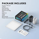 CYCPLUS Tiny Bicycle Pump with Gauge, Max 120 PSI Electric Mini Pump, Auto Stop, with Presta and Schrader Valve for E-Bike, MTB, and Road Bike AS2 PRO(2025 Updated Version)