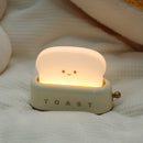 Rechargeable Toaster-Inspired LED Lamp - Charming & Colorful Night Light with USB Charging