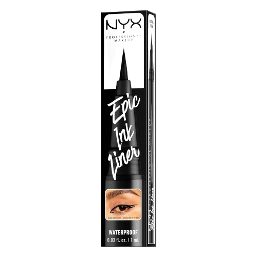 NYX Professional Makeup Epic Ink Eye Liner Waterproof Vegan Formula Shade 01 Black