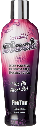 Pro Tan Incredibly Black Ultra Powerful 10X Double Dark Bronzing Lotion , with Vitamin A and E, shea butter and coconut oil - 250 ml