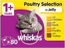 Whiskas Poultry Selection in Jelly, 80 x 100g