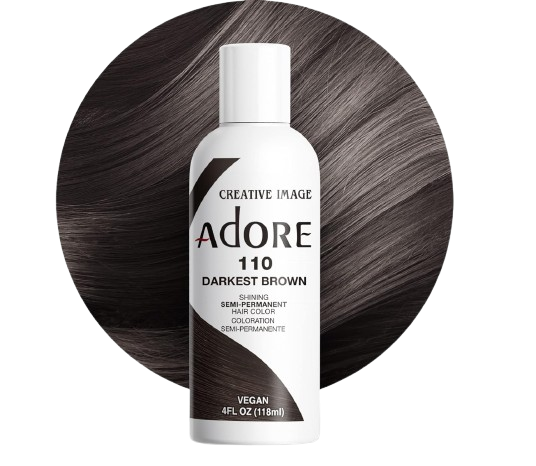 Adore Shining Semi-Permanent Hair Colour 110 Darkest Brown