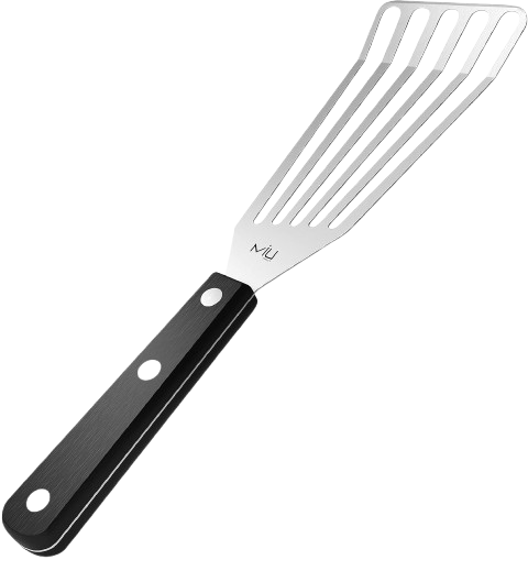 MIU Fish Spatula Stainless Steel, Flexible, Polished Metal, Corrosion Resistant, Kitchen Slotted Turner