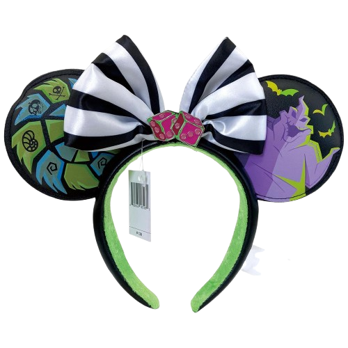 Mouse Ear Headbands with Bow, Ghost Hair Band Hearwear Halloween Christmas Birthday Party Decoration Cosplay Costume Gifts for Women Girl