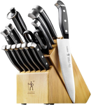 HENCKELS Premium Quality 15-Piece Knife Set with Block, Razor-Sharp, German Engineered Knife Informed by over 100 Years of Masterful Knife Making, Lightweight and Strong, Dishwasher Safe
